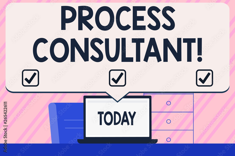 Poster conceptual hand writing showing process consultant. concept meaning someone researching and analyzin