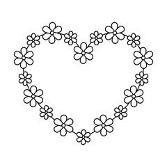 beautiful flowers with heart shape