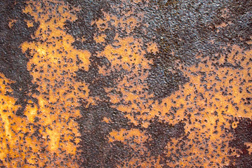 Old iron tainted surface background. Rusty painted texture.