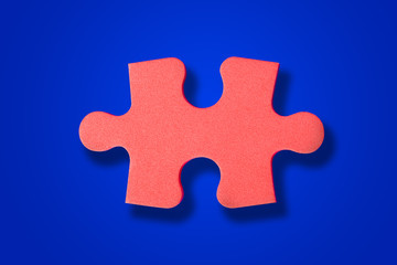 Obraz premium Piece of puzzle on blue