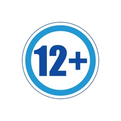 12+ sign icon