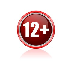 Fototapeta premium 12+ sign icon