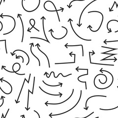 Arrow pattern. Ethnic seamless pattern with arrows. Tribal hand drawn background. Design for wrapping paper, wallpaper, fabric. Vector illustration