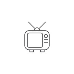 television vector icon design concept, isolated on white background