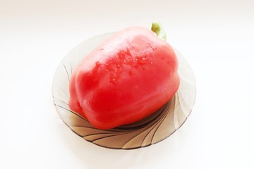 Red pepper on a plate