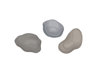 Garden cobblestones. View from above. Vector illustration.