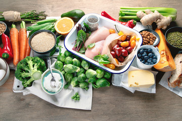 Balanced diet background