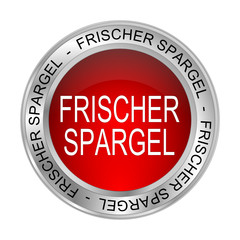 fresh Asparagus Button - in german - 3D illustration