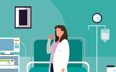 female medicine worker in operating theater