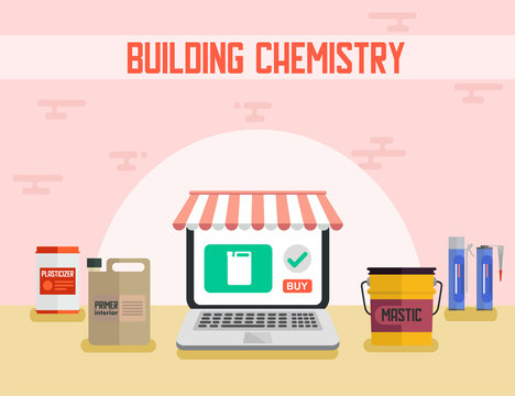Building Chemistry Shop Flat Promotion Banner