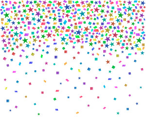   Confetti stripes stars watercolor decoration congratulation invitation design holiday colorful