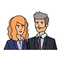 business couple avatars characters
