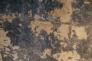 Surface of the old plaster floor.