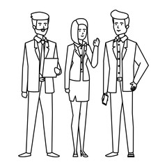 business people teamwork characters