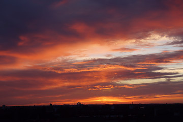 abendstimmung in hannover,wolkenbildung.