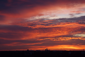 abendstimmung in hannover,wolkenbildung.