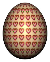 3D Bild - Ei bemalt transparenter Background