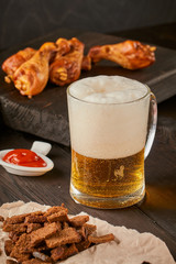 beer, sneeks and chicken