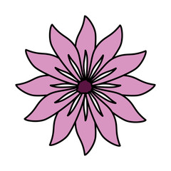 beautiful flower decorative icon