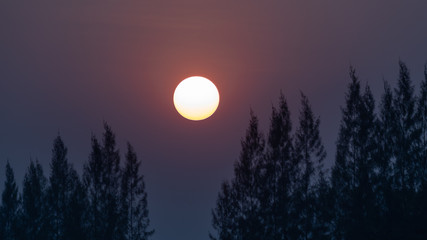 Fototapeta na wymiar Sun rises and sunset.
