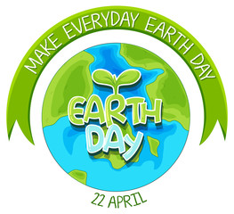 An earth day logo