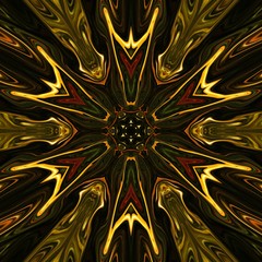 Abstract design pattern in rich golden colors. Luxury backdrop template for cards, banners, invitations and all printed production. Tile and cloth decor element. Creative background for web ideas. 