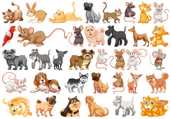 Fototapeta premium Set of pet character