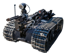  American military robot  developed  for the exchange of mines at the exhibition in the capital of...