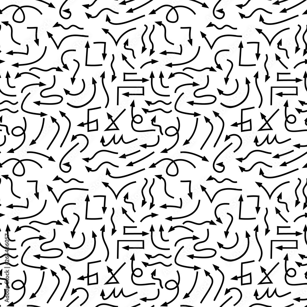 Poster arrow pattern. ethnic seamless pattern with arrows. tribal hand drawn background. design for wrappin