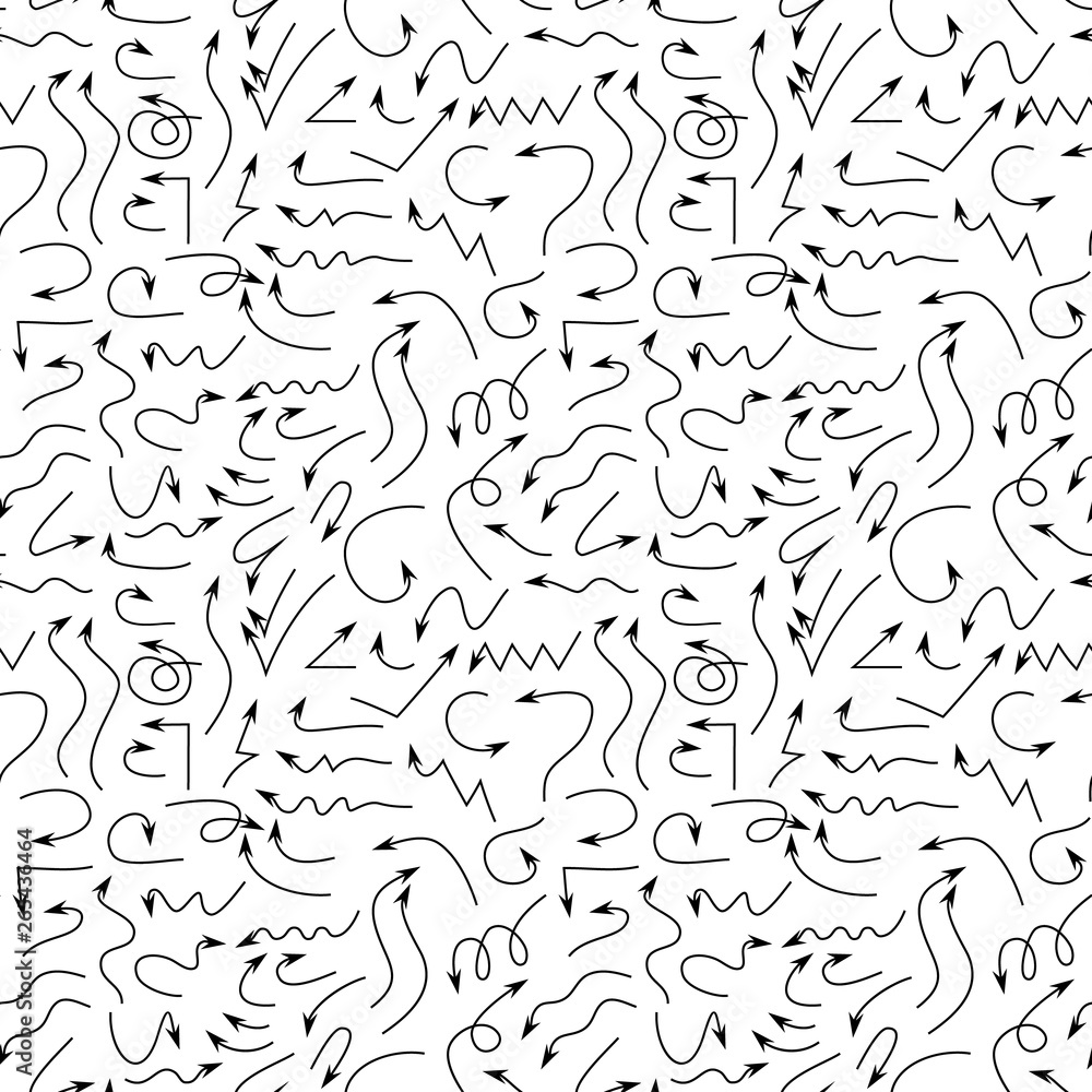 Poster arrow pattern. ethnic seamless pattern with arrows. tribal hand drawn background. design for wrappin