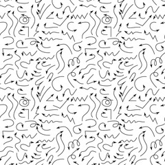 Arrow pattern. Ethnic seamless pattern with arrows. Tribal hand drawn background. Design for wrapping paper, wallpaper, fabric. Vector illustration