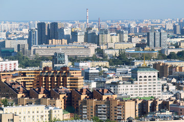 Fototapeta na wymiar View from Hotel Ukraine in Moscow to city center 