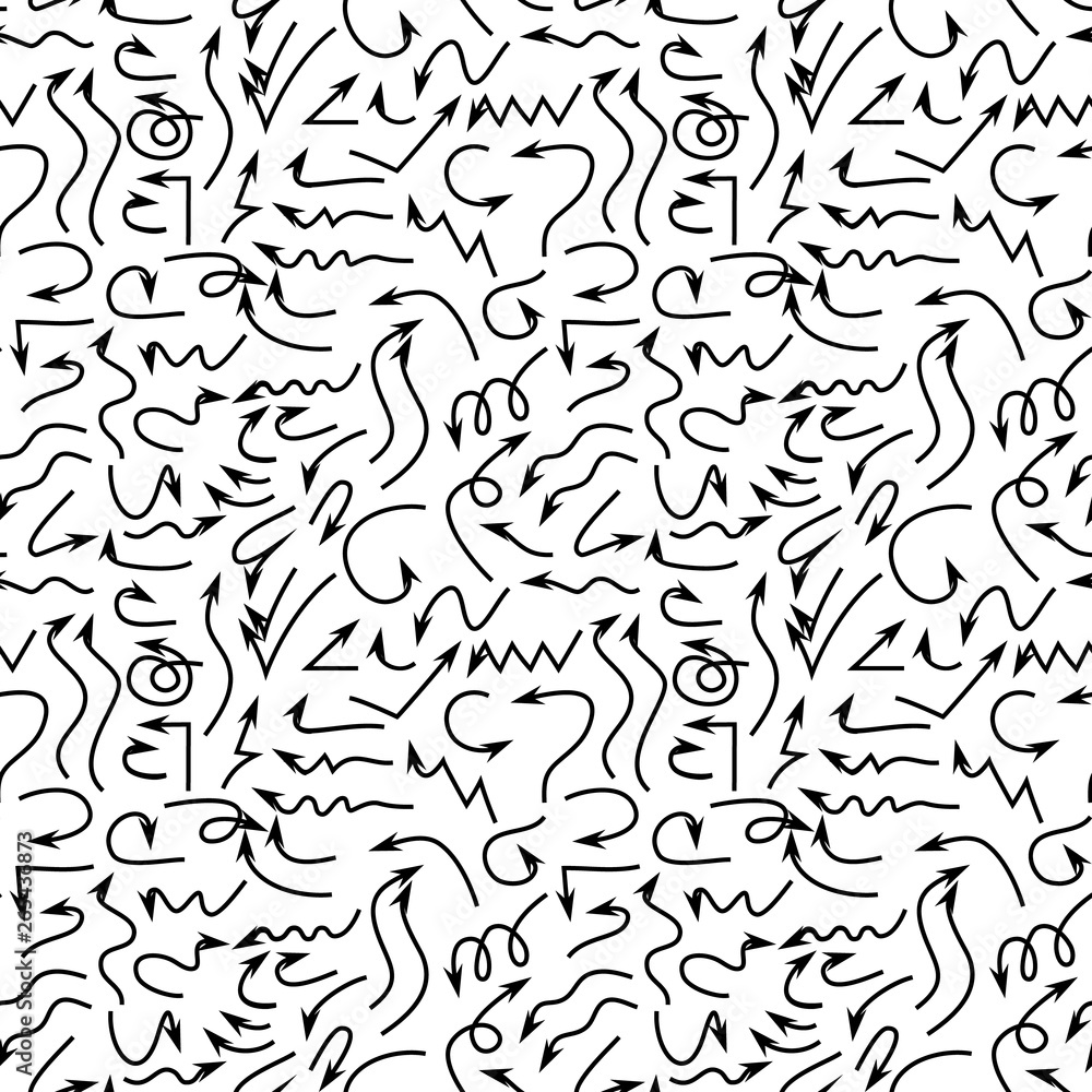 Poster arrow pattern. ethnic seamless pattern with arrows. tribal hand drawn background. design for wrappin