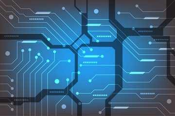 Abstract Background of technology electronic board with line connection