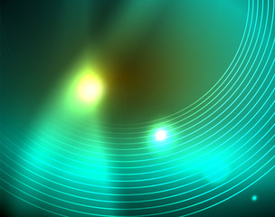 Shiny circles glowing abstract background