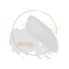 Grey gold hand-drawn decoration. Luxury party banner. Grunge shape premium art template.