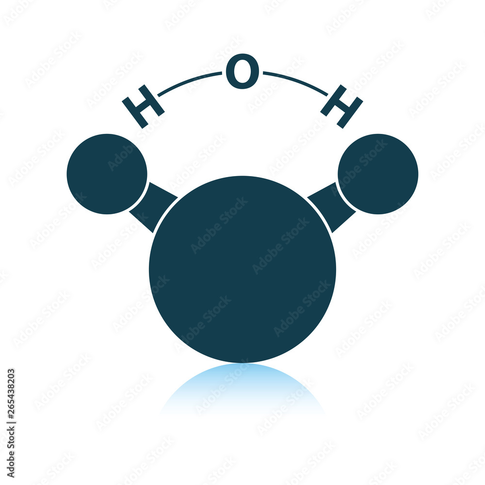 Poster icon of chemical molecule water