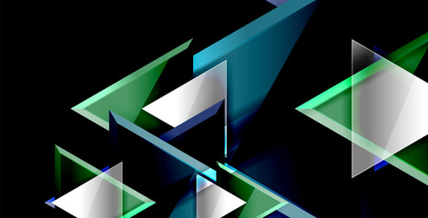 Dynamic triangle composition abstract background