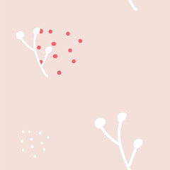 Seamless pattern with pink background