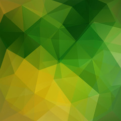 Fototapeta na wymiar Background made of green triangles. Square composition with geometric shapes. Eps 10