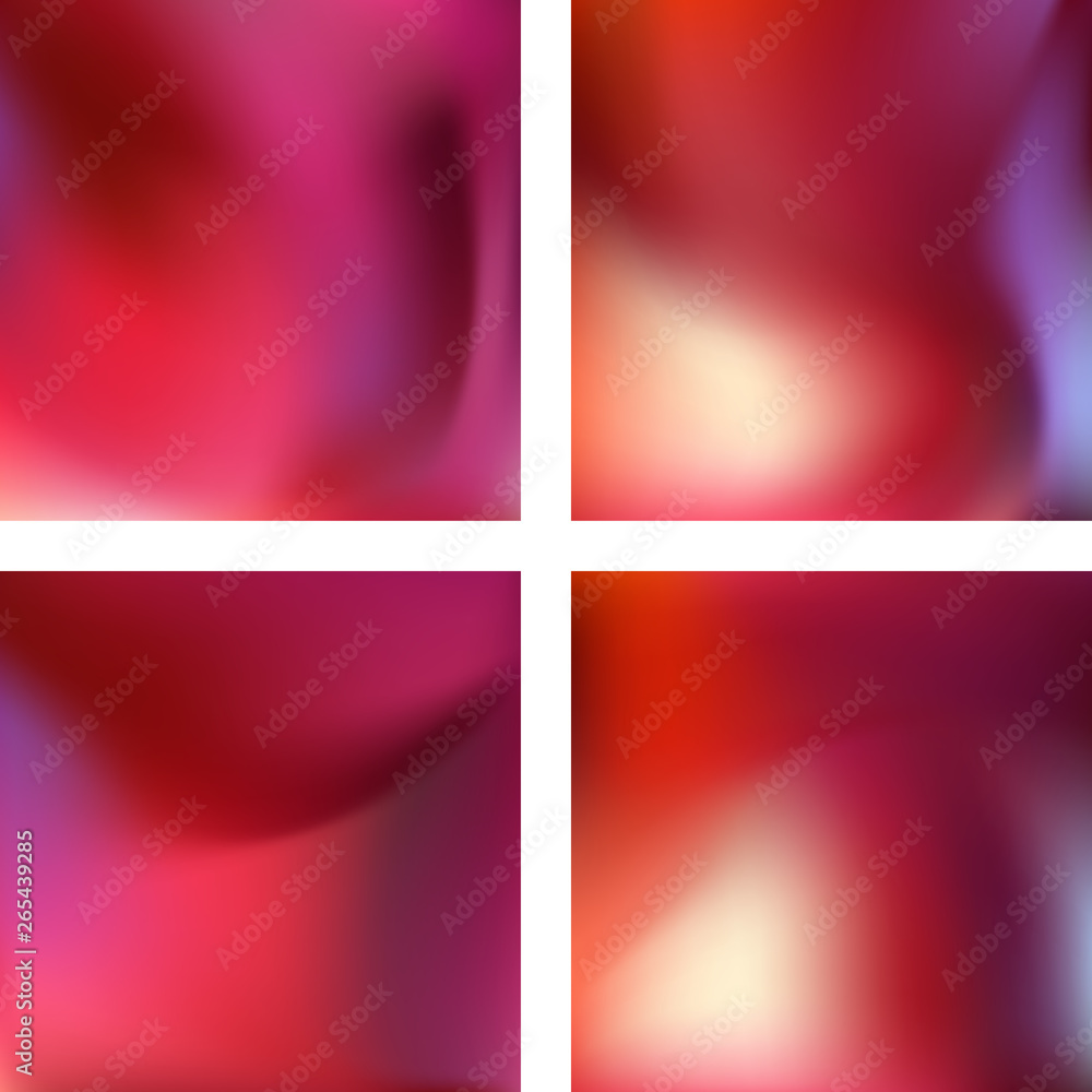 Poster set with abstract blurred backgrounds. vector illustration. modern geometrical backdrop. abstract te