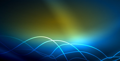 Neon wave background