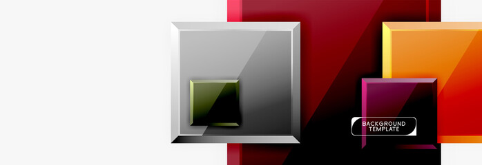 Fototapeta premium Minimal square banner abstract background