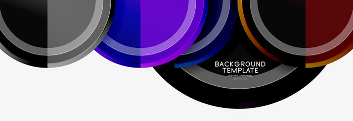 Colorful glossy circles background