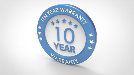 3d TEN YEAR WARRANTY - Sign