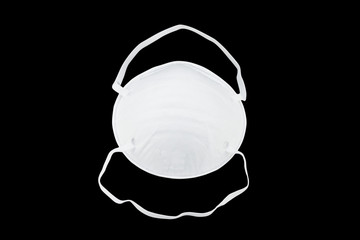 pollution mask isolated on black background - clipping paths.