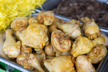 Braised chicken meat, halal Muslim food