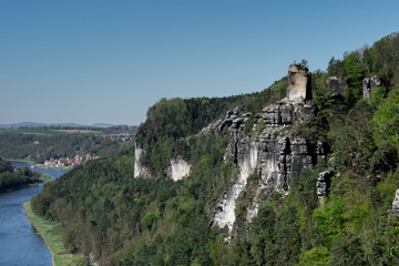 Fototapeta na wymiar National Park of Saxon Switzerland in eastern Germany, south-east of Dresden