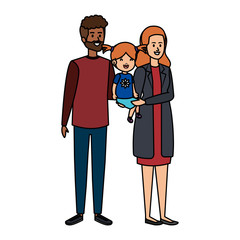 interracial parents couple with daughter characters