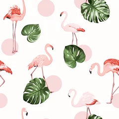 Papier Peint photo Flamingo Tropical pattern whith flamingo